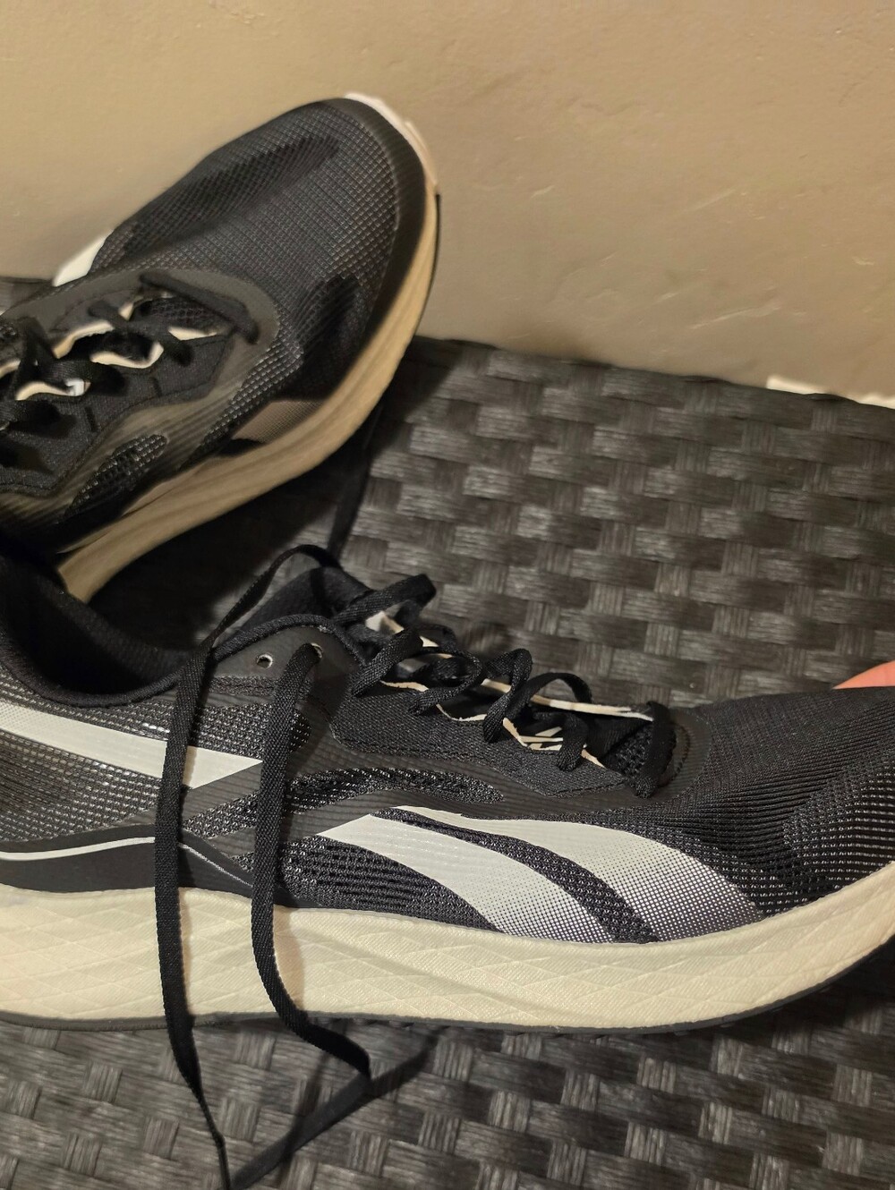 Reebok Black and White Men's Lightweight Running Shoes
